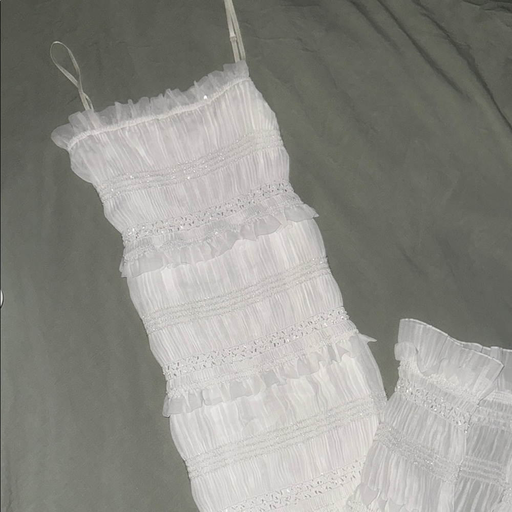 White Ruffled Dress